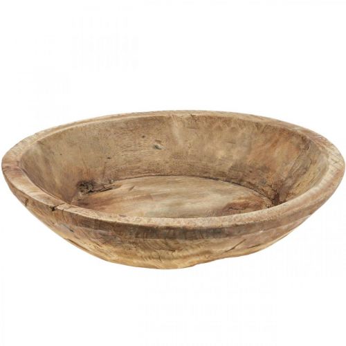 Floristik24 Bol décoratif bol en bois rond Ø41-50cm H9.5-11.5cm Naturel
