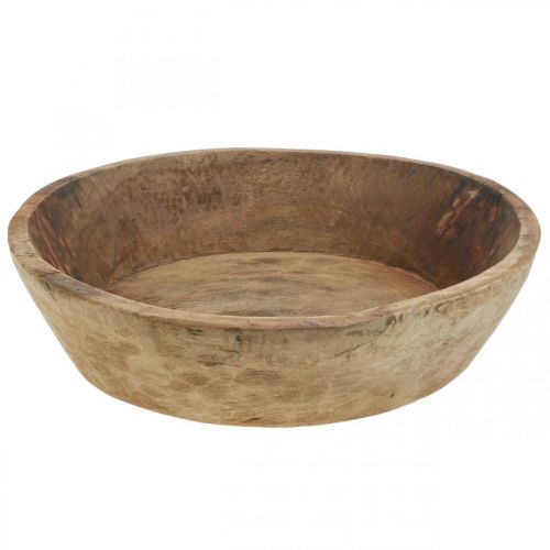 Floristik24 Bol décoratif bol en bois rond Ø41-50cm H9.5-11.5cm Naturel