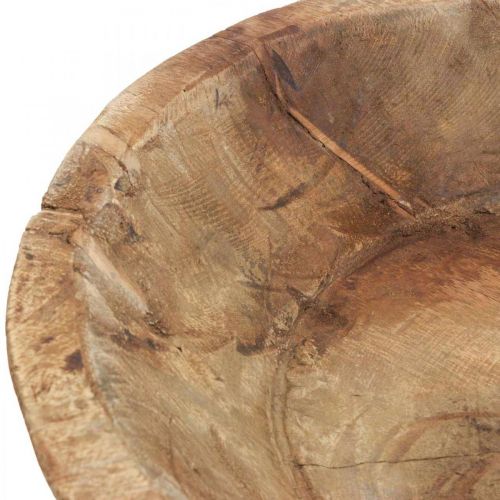 Floristik24 Bol décoratif bol en bois rond Ø41-50cm H9.5-11.5cm Naturel