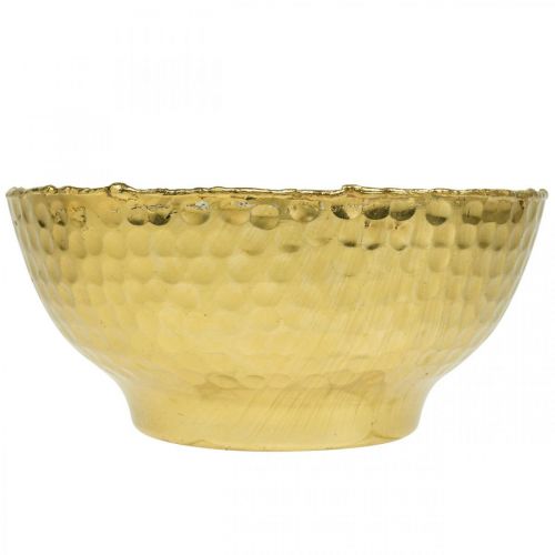 Floristik24 Bol décoratif en métal Bol vintage doré Bol en métal Ø16cm
