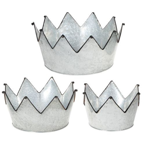 Article Bol décoratif en métal, couronne Ø 26,5/22,5/19 cm, lot de 3