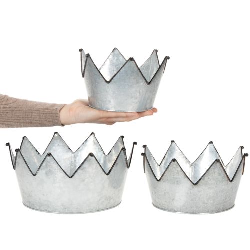Article Bol décoratif en métal, couronne Ø 26,5/22,5/19 cm, lot de 3