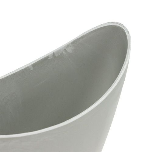 Article Bol décoratif en plastique gris 20cm x 9cm H11,5cm 1 pièce