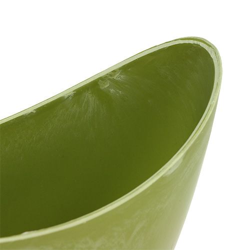 Floristik24 Bol décoratif en plastique vert clair 20cm x 9cm H11.5cm, 1p
