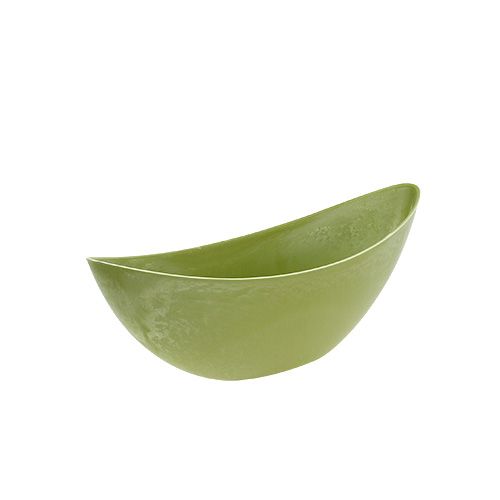 Article Bol déco plastique vert clair 39cm x 13cm H13cm, 1p