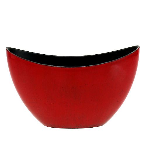 Article Bol décoratif plastique rouge-noir 24cm x 10cm x 14cm 1 pce
