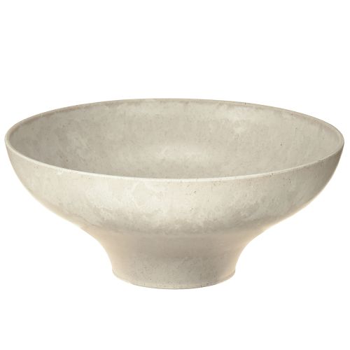 Floristik24 Bol décoratif avec base en plastique rond crème Ø19cm H8cm