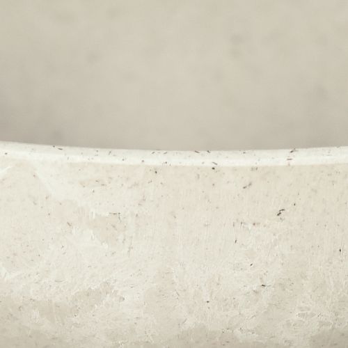 Floristik24 Bol décoratif avec base en plastique rond crème Ø19cm H8cm