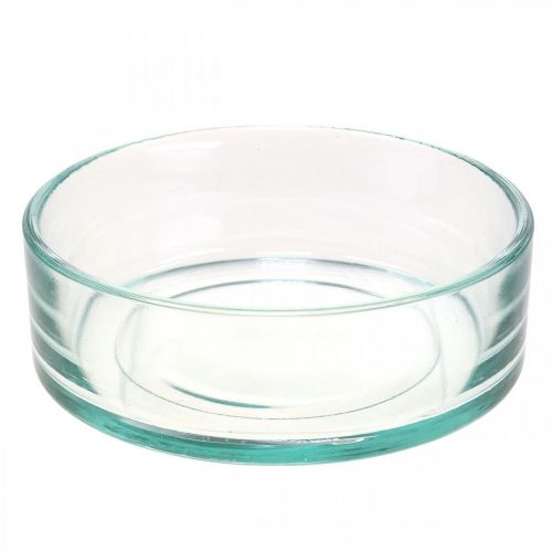 Floristik24 Coupelle décorative en verre bol en verre rond plat clair Ø15cm H5cm