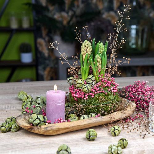 Floristik24 Bol décoratif en bois de Paulownia, décoration de table, jardinière L34cm H5cm