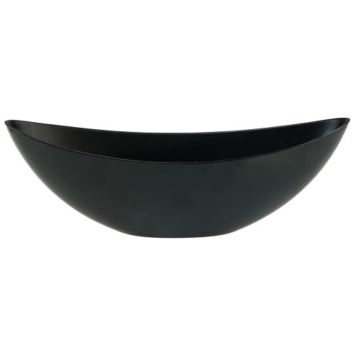 Article Bol décoratif noir décoration de table bateau végétal 38,5x12,5x13cm