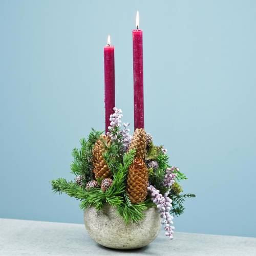 Floristik24 Coupe décorative à champagne métal Ø17cm H11,5cm