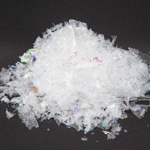 Article Neige décorative fine neige blanche flocons de neige irisés 2,5 L × 4 pièces