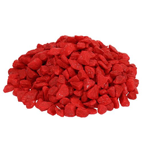 Floristik24 Pierres décoratives 9mm - 13mm rouge 2kg