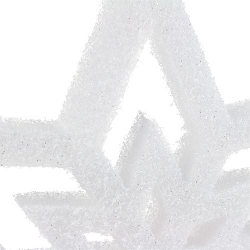 Article Étoile décorative blanche enneigée 28cm L40cm 1 pièce