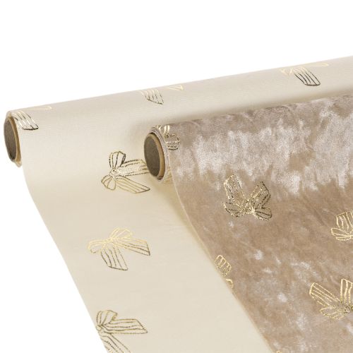 Chemin de table, tissu décoratif, à motifs, larges nœuds, 35 x 120 cm, 2 pièces acheter | Floristik24.be