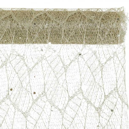 Floristik24 Ruban de décoration tissu champagne x 2 assortis 35x200cm