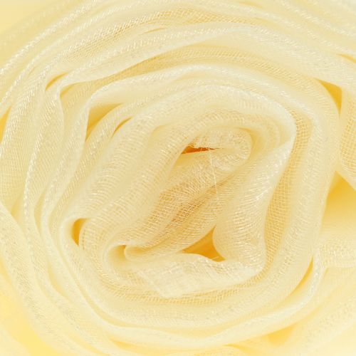 Floristik24 Tissu de décoration en organza crème 150 x 300 cm