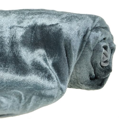 Floristik24 Tissu déco Velours Anthracite 140cm x 300cm