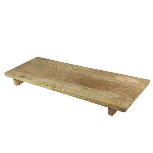 Article Plateau décoratif en bois avec base en bois de manguier 80x6x27,5cm