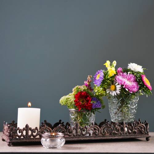 Floristik24 Plateau décoratif brun antique 2pcs