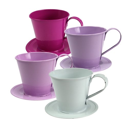 Floristik24 Coupe décorative avec assiette. Ø12cm H10cm 8pcs