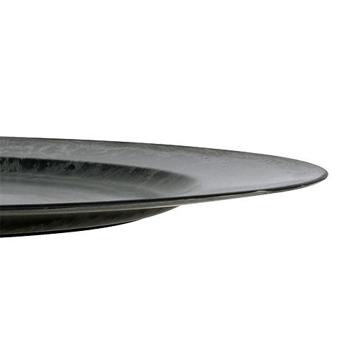 Floristik24 Assiette décorative anthracite Ø33cm