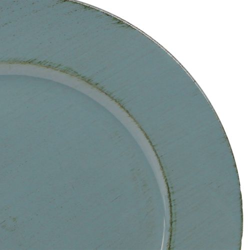 Article Assiette décorative en plastique marron pétrole Ø33cm