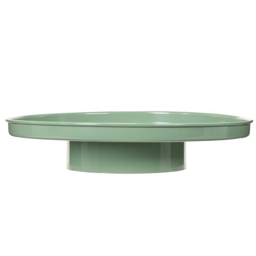 Assiette décorative ronde verte sur support pour la décoration de table, 30 cm | Floristik24.be