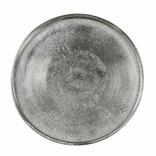 Floristik24 Assiette décorative en terre cuite Ø20cm argent