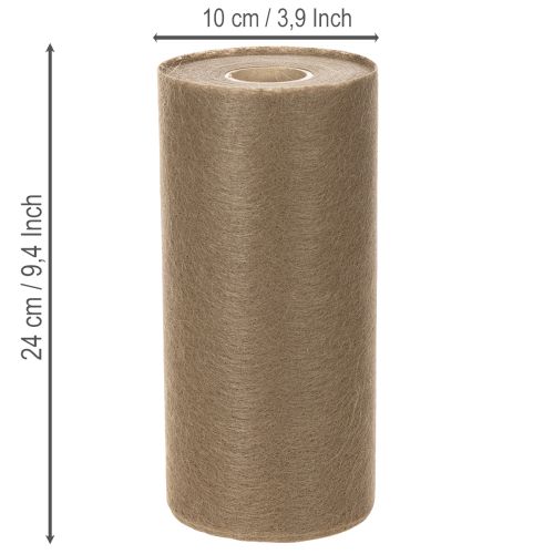 Rouleau de décoration de table non tissée marron 24 cm x 25 m pour tables de fête | Floristik24.be