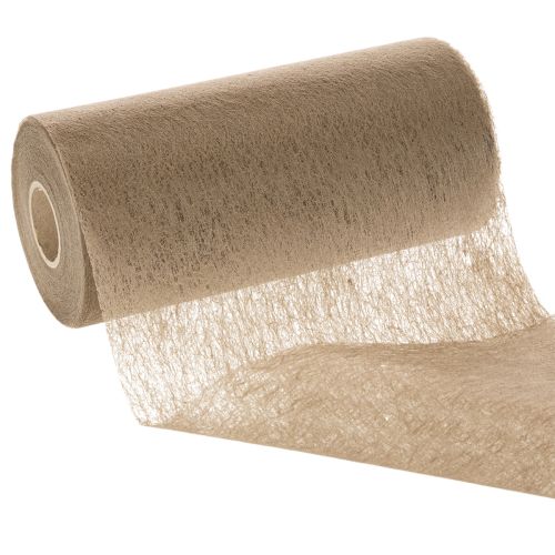 Rouleau de décoration de table non tissée marron 24 cm x 25 m pour tables de fête | Floristik24.be