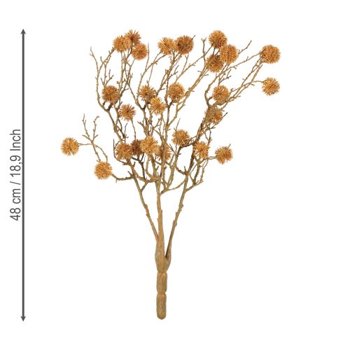 Article Branche décorative de liquidambar fruitier décoration ocre marron 48cm