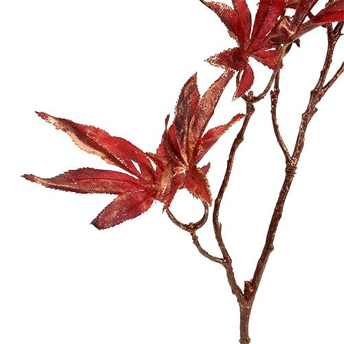 Broche déco rouge foncé avec mica 52cm