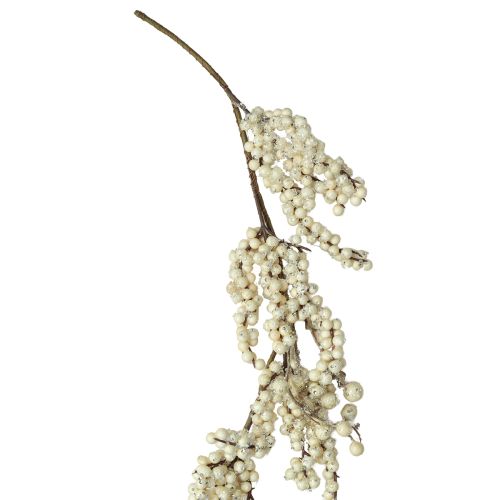 Article Branche décorative de symphorines, guirlande d&#39;hiver crème 130cm