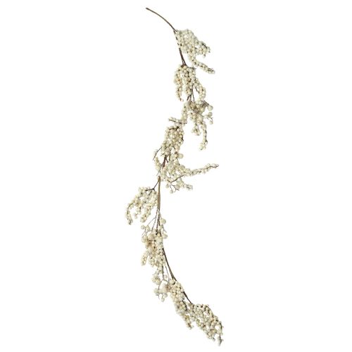 Article Branche décorative de symphorines, guirlande d&#39;hiver crème 130cm