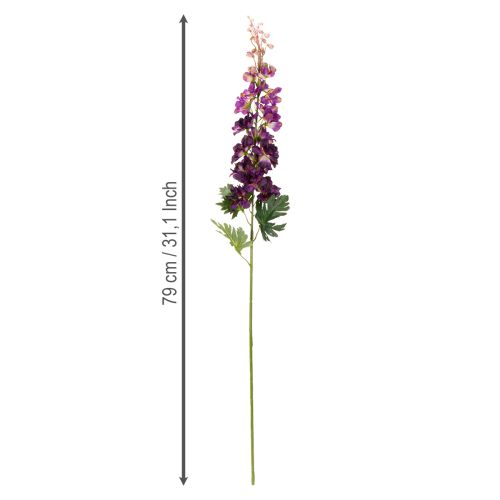Article Delphinium décoratif artificiel pour une touche florale élégante, 79 cm, lot de 3
