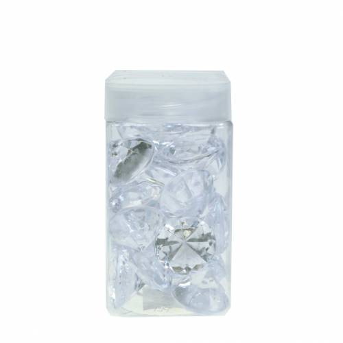 Floristik24 Pierres décoratives diamant clair Ø2.8cm 150g décoration de table