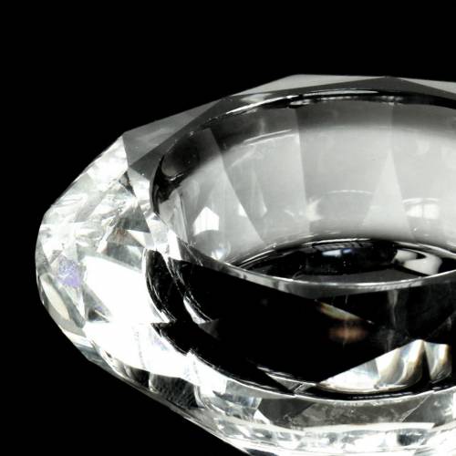 Floristik24 Photophore bougeoir diamant clair Ø7cm