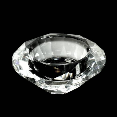 Floristik24 Photophore bougeoir diamant clair Ø7cm