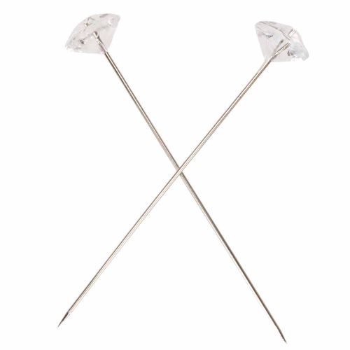 Aiguilles diamant Ø11mm trans clair 55 pcs | Floristik24.be