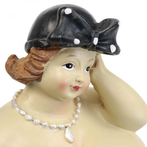 Floristik24 Figurine décorative femme potelée, grosse dame, décoration salle de bain H23cm