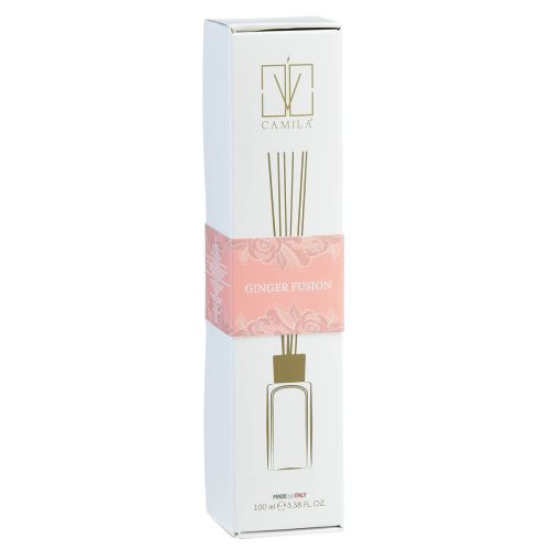 Article Diffuseur de parfum d'ambiance verre gingembre bâtons parfumés Camila 100ml