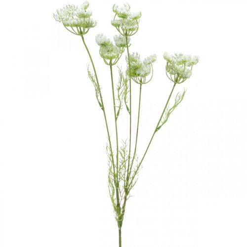 Floristik24 Aneth fleuri, plante artificielle, herbes artificielles vert, blanc L80cm