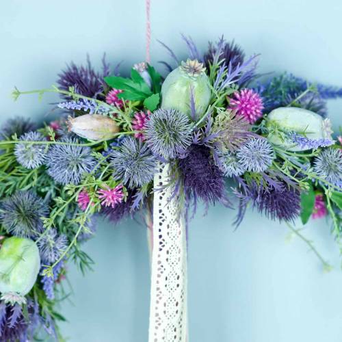 Floristik24 Branche de chardon artificielle bleu-violet 68cm 3pcs