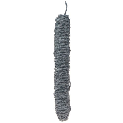 Floristik24 Cordon de feutre en fil de mèche, cordon de feutre, cordon de laine bleu chiné 55 m