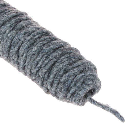 Article Cordon de feutre en fil de mèche, cordon de feutre, cordon de laine bleu chiné 55 m