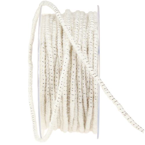 Article Fil de mèche Glamour Blanc/Argent avec fil 33m