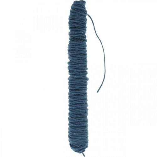 Floristik24 Fil mèche feutre cordon bleu foncé 55m