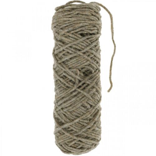 Floristik24 Fil de cordon feutre cordon de laine marron 30m